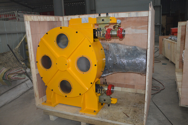 hose squeeze pump in mining project