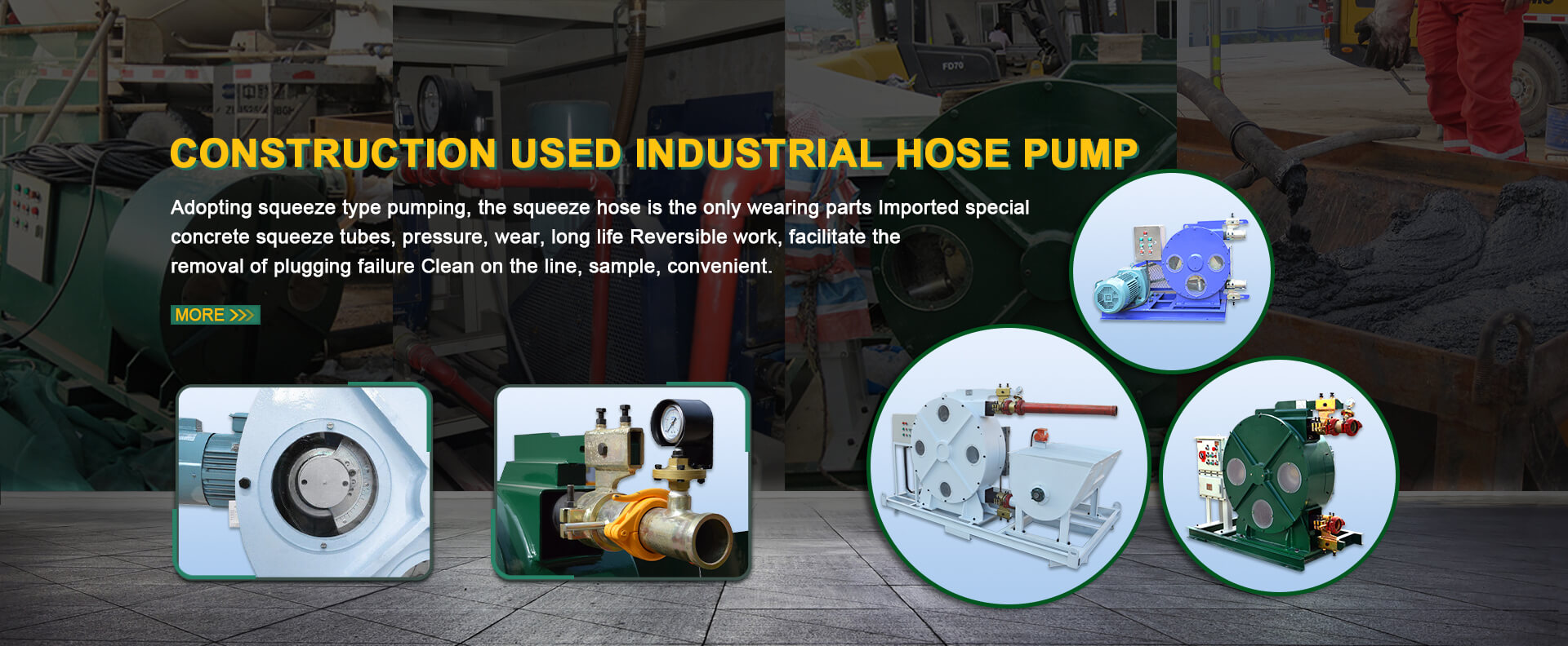 construction used industrial hose pump