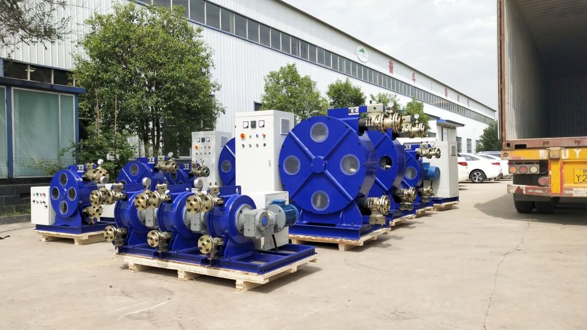 industrial hose pump for lime milk